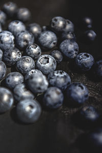 High angle view of berries on table