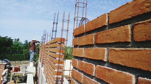 Low angle view of built structure against the sky