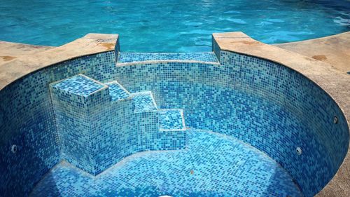 High angle view of swimming pool