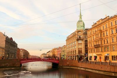 Canal amidst buildings in city