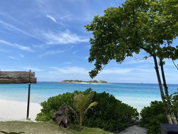 Scenic view of sea against sky