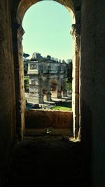 Low angle view of old ruin