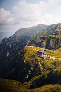 Caraiman cabin in the bucegi mountains, southern carpathians, romania