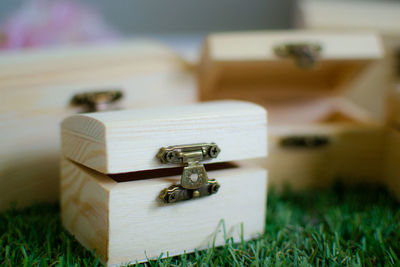 Close-up of key on table