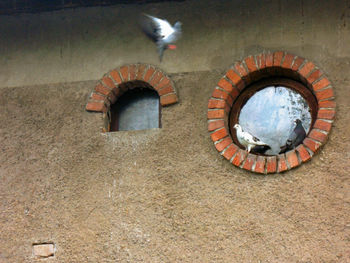 High angle view of old building