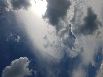 Low angle view of cloudy sky