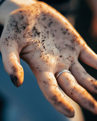 Close-up of hand