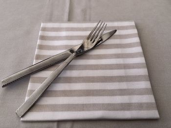 Cutlery on napkin