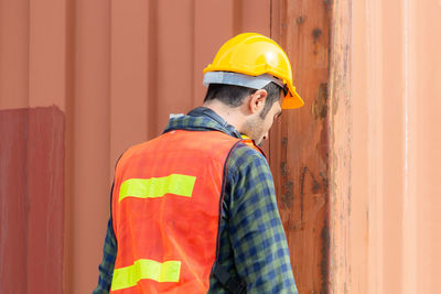 Man working at construction site