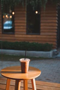 Close-up of coffee on table at cafe