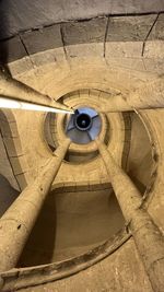 Low angle view of spiral staircase