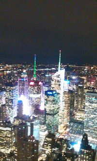 City skyline at night