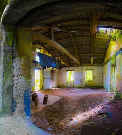 Interior of abandoned building