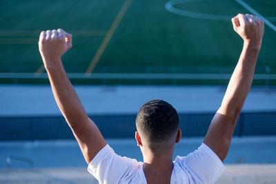 Man playing soccer