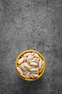 High angle view of lemon on table