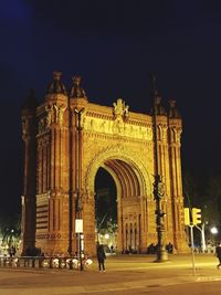 View of historical building at night