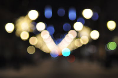 Defocused image of illuminated lights