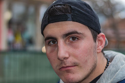 Close-up portrait of young man