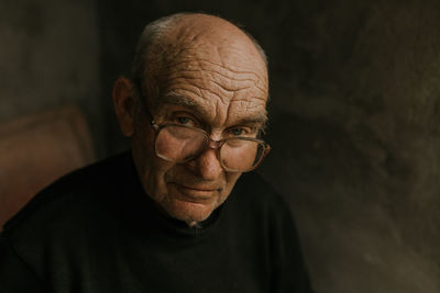 Close-up portrait of man looking away