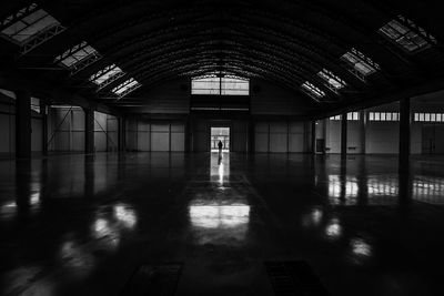 Interior of illuminated building