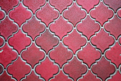 Full frame shot of red cobblestone