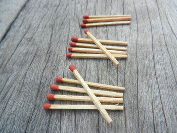Close-up of wooden table