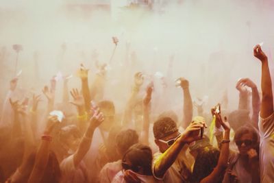 People enjoying during holi