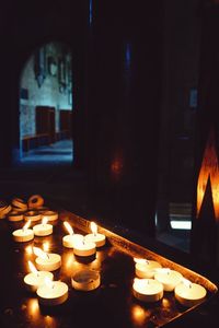 Close-up of illuminated lamp