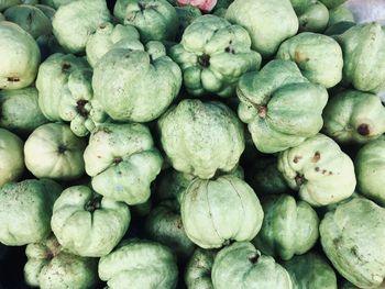 Full frame shot of guava for sale at market stall