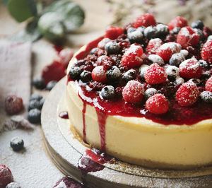 Close-up of dessert on table