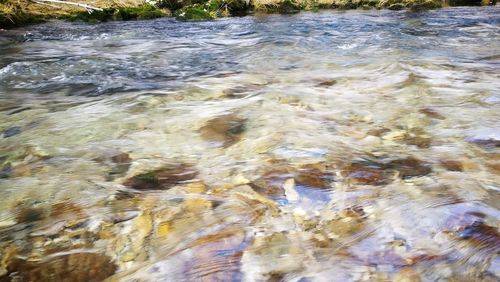 High angle view of river