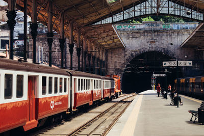 Train at railroad station