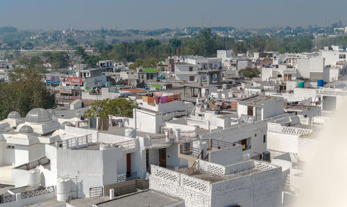 High angle shot of townscape