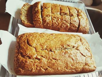 Close-up of dessert in plate on table