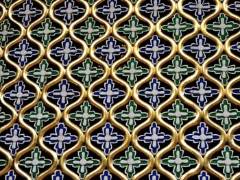 Full frame shot of pattern metal grate