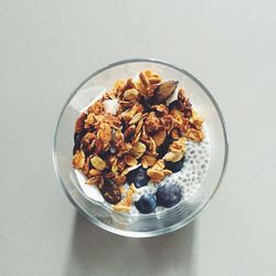 High angle view of food in bowl