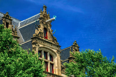 Low angle view of historic building against sky