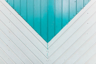 High angle view of closed wooden door