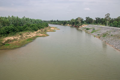 Scenic view of river against sky