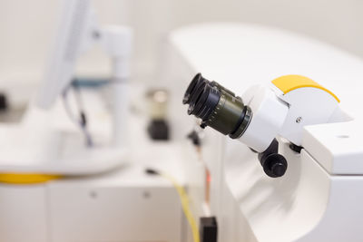 Close-up of computer keyboard on table