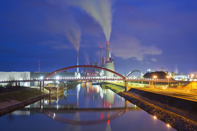 Large illuminated coal station causing global warming and climate change