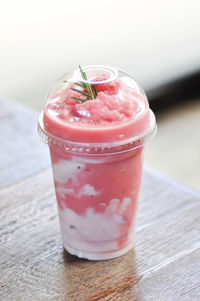 Close-up of drink on table