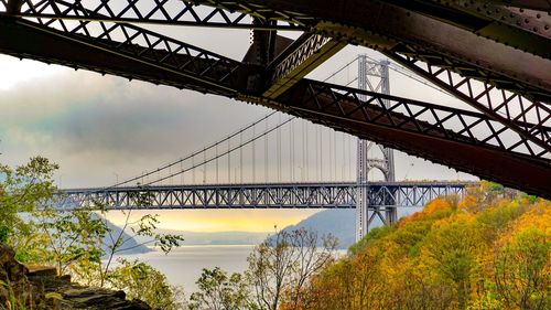 Low angle view of bridge over river