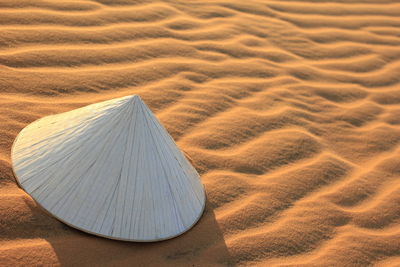 High angle view of sand dune