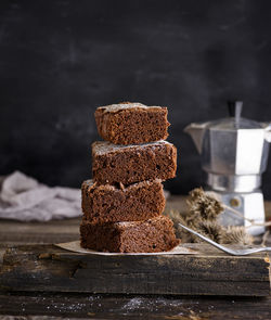 Close-up of cake on table