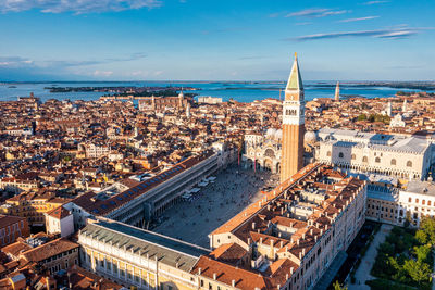 Aerial view of iconic san marco square