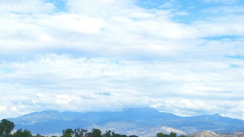 Low angle view of mountain against sky