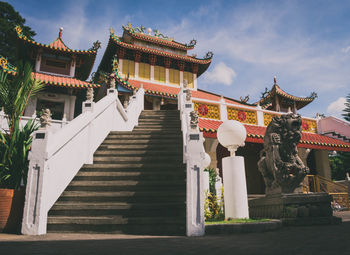 Low angle view of building against sky