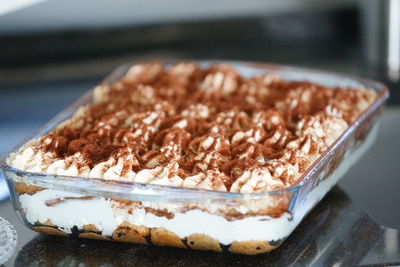 Close-up of cake on table