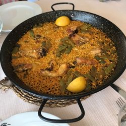 High angle view of bread in plate on table